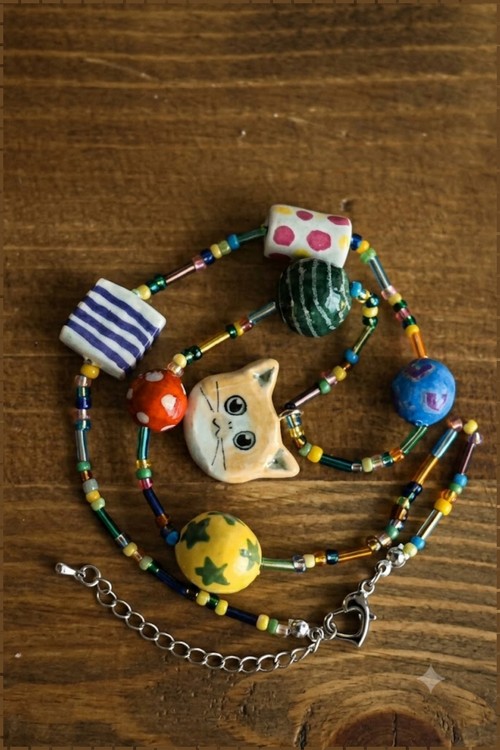 Clay necklace charms