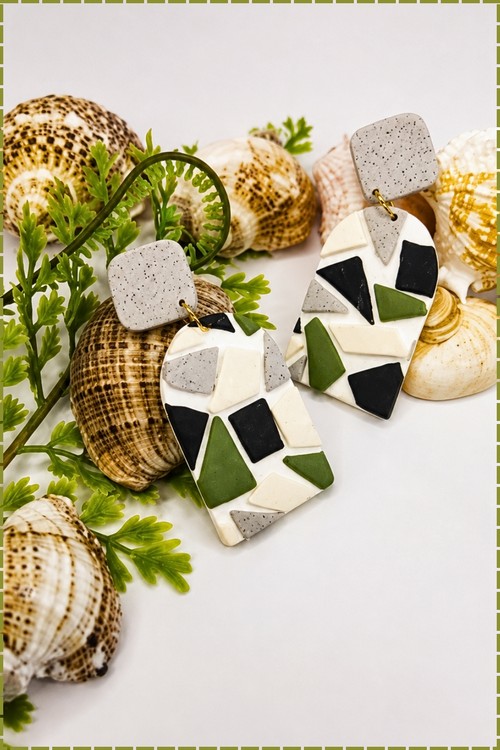 Geometric Clay Earrings 8