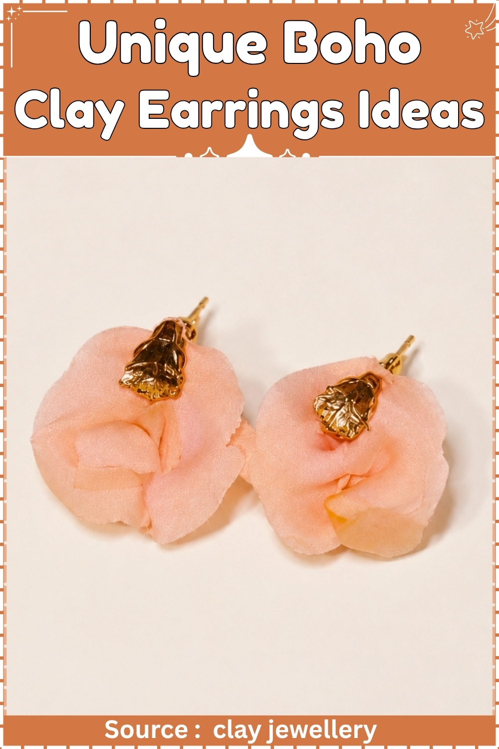 Unique Boho clay earrings Tutorial