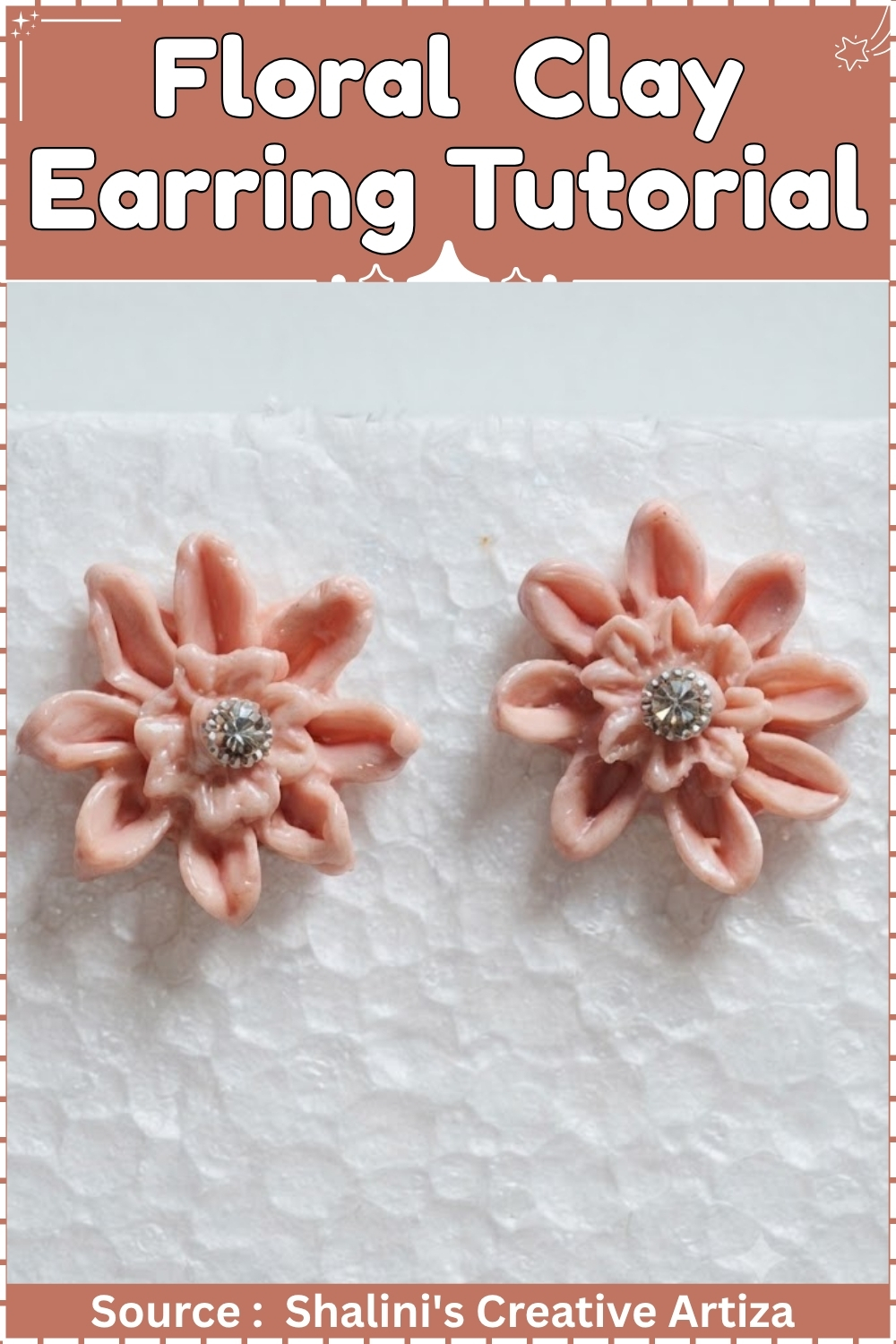 floral Clay Earring Tutorial
