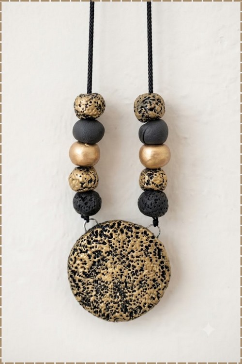 polymer clay necklace